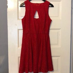 Jack red lace cocktail/ homecoming dress